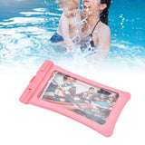TPU Universal Floating Waterproof Phone Bag Pouch Cover with Lanyard for Below 7.2‑inch PhonePink