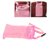 Multifunctional Car Waste Bin Garbage Bag Back Seat Hanging Storage Bag Travel Organizer HolderPink