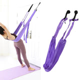 Yoga Hammock Handstand Split Leg Stretchable Training Portable Elastic Aerial Hammock for HomePurple - Extra Image