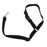Dog Seatbelt Nylon Black Adjustable Professional Durable Car Safety Harness Pet SuppliesBlack - Rear View