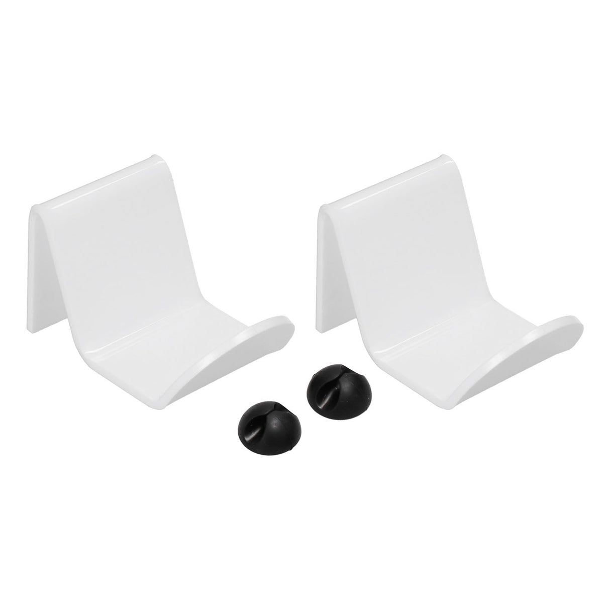 2pcs Game Controller Stand White Acrylic Durable Gamepad Holder with Wire Clamp for Gamepad Headphone Organizing