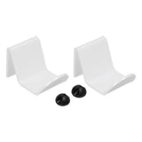 2pcs Game Controller Stand White Acrylic Durable Gamepad Holder with Wire Clamp for Gamepad Headphone Organizing