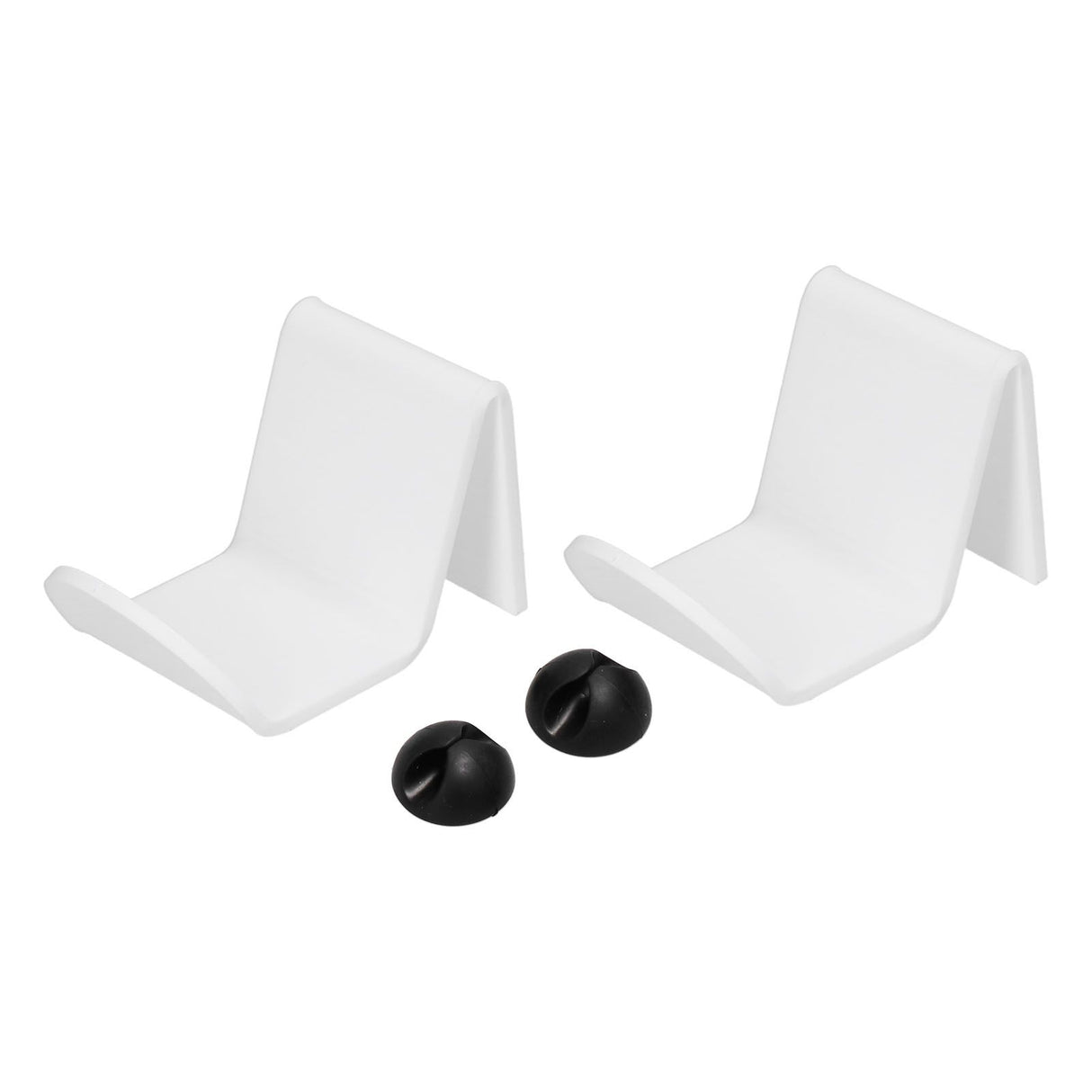 2pcs Game Controller Stand White Acrylic Durable Gamepad Holder with Wire Clamp for Gamepad Headphone Organizing