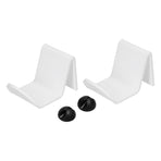 2pcs Game Controller Stand White Acrylic Durable Gamepad Holder with Wire Clamp for Gamepad Headphone Organizing