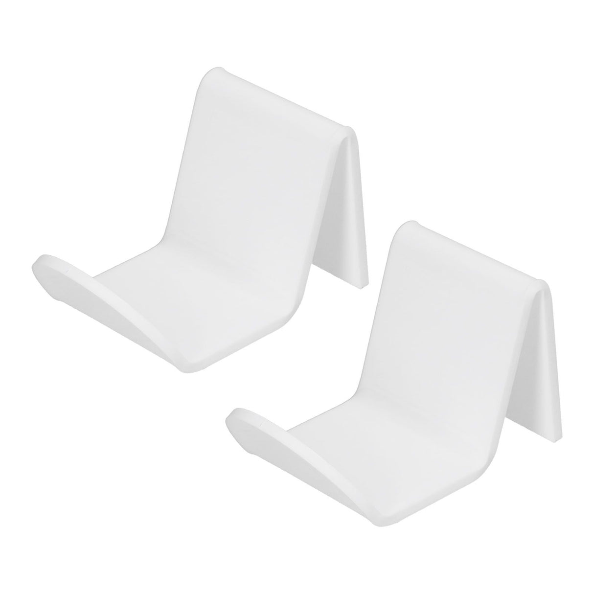2pcs Game Controller Stand White Acrylic Durable Gamepad Holder with Wire Clamp for Gamepad Headphone Organizing