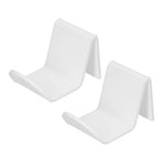 2pcs Game Controller Stand White Acrylic Durable Gamepad Holder with Wire Clamp for Gamepad Headphone Organizing