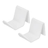2pcs Game Controller Stand White Acrylic Durable Gamepad Holder with Wire Clamp for Gamepad Headphone Organizing - 45-Degree Angle
