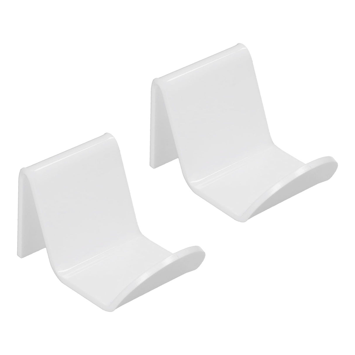 2pcs Game Controller Stand White Acrylic Durable Gamepad Holder with Wire Clamp for Gamepad Headphone Organizing