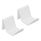 2pcs Game Controller Stand White Acrylic Durable Gamepad Holder with Wire Clamp for Gamepad Headphone Organizing