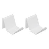 2pcs Game Controller Stand White Acrylic Durable Gamepad Holder with Wire Clamp for Gamepad Headphone Organizing