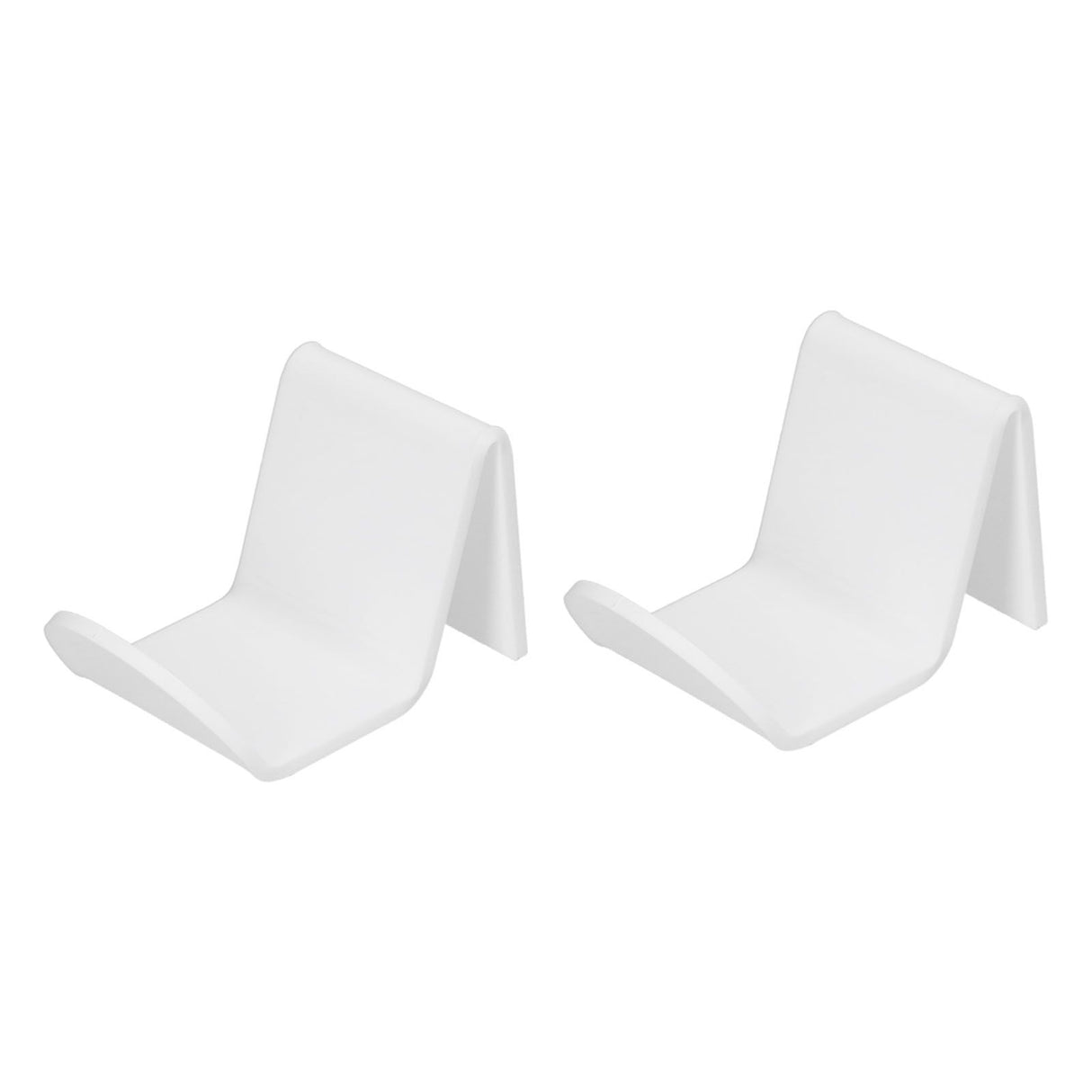2pcs Game Controller Stand White Acrylic Durable Gamepad Holder with Wire Clamp for Gamepad Headphone Organizing