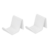 2pcs Game Controller Stand White Acrylic Durable Gamepad Holder with Wire Clamp for Gamepad Headphone Organizing