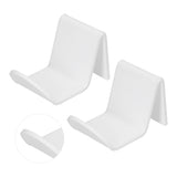 2pcs Game Controller Stand White Acrylic Durable Gamepad Holder with Wire Clamp for Gamepad Headphone Organizing