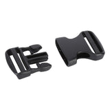 5Pcs Quick Release Buckle Plastic Dual Adjustable Strap Buckles Replacement DIY Craft for Backpack BlackFor 25mm Width Strap - Close-Up Angle