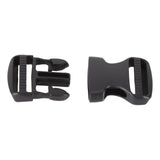 5Pcs Quick Release Buckle Plastic Dual Adjustable Strap Buckles Replacement DIY Craft for Backpack BlackFor 25mm Width Strap - Low Angle