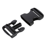 5Pcs Quick Release Buckle Plastic Dual Adjustable Strap Buckles Replacement DIY Craft for Backpack BlackFor 38mm Width Strap
