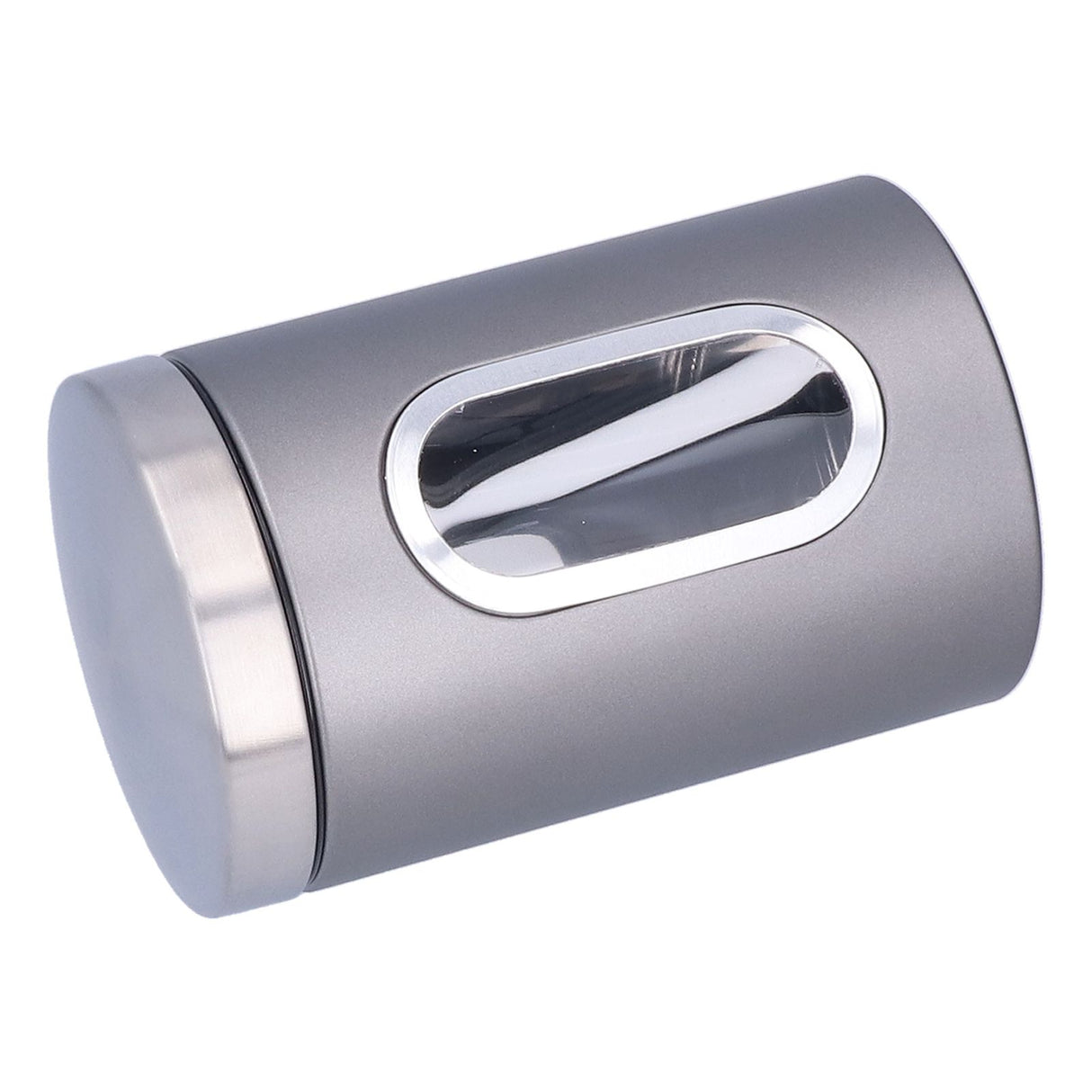3Pcs Storage Jar Stainless Steel Food Tea Nut Container with Window Durable and Large Capacity for KitchenGrey