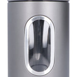 3Pcs Storage Jar Stainless Steel Food Tea Nut Container with Window Durable and Large Capacity for KitchenGrey - Extra Image
