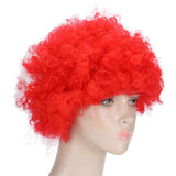 Adult Innovative Color Party Wig Halloween Interesting Headgear for Circus Troup FootballRed - Extra Image