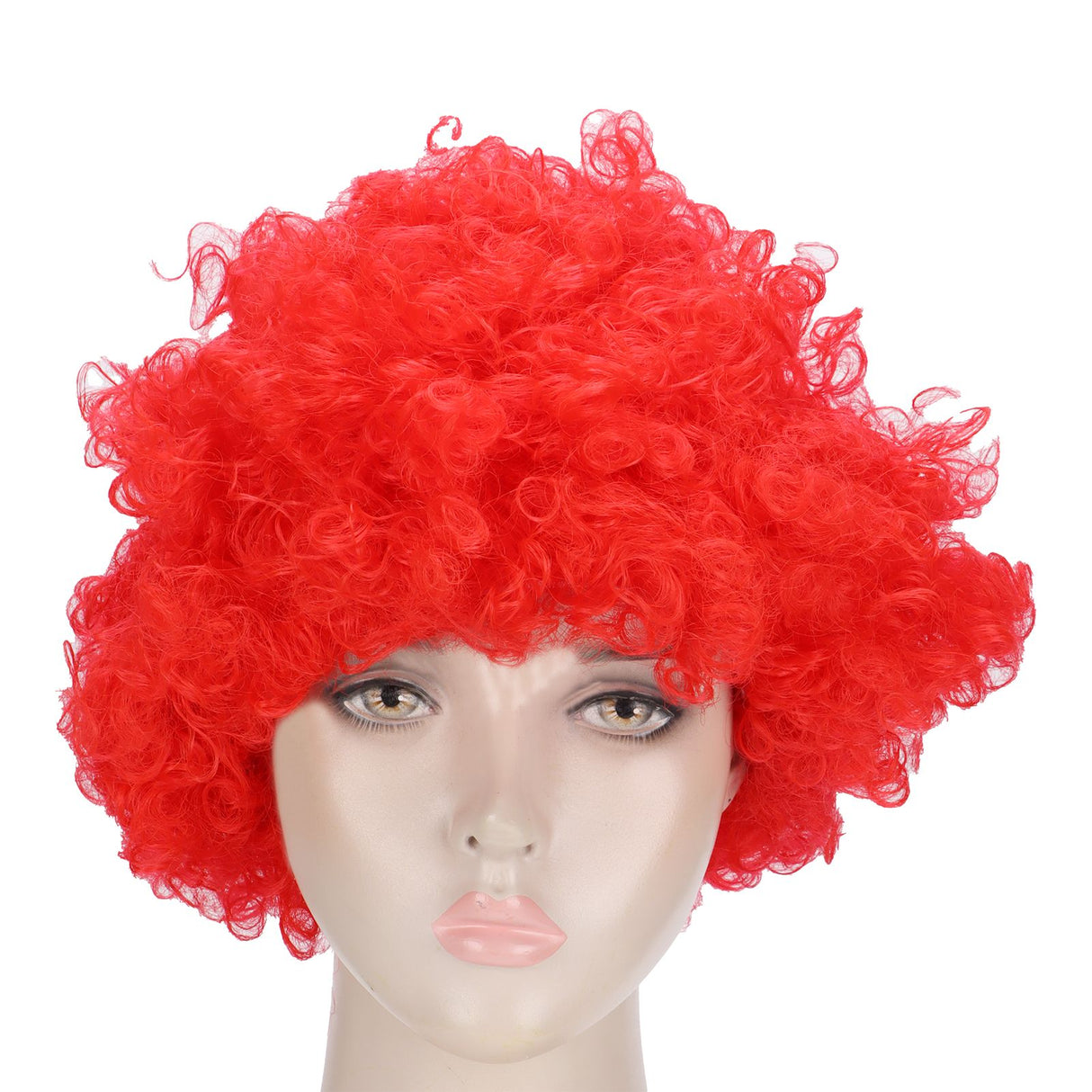 Adult Innovative Color Party Wig Halloween Interesting Headgear for Circus Troup FootballRed