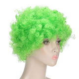 Adult Innovative Color Party Wig Halloween Interesting Headgear for Circus Troup FootballGreen - Extra Image