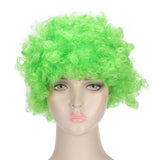 Adult Innovative Color Party Wig Halloween Interesting Headgear for Circus Troup FootballGreen