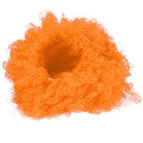 Adult Innovative Color Party Wig Halloween Interesting Headgear for Circus Troup FootballOrange - Rear View