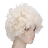 Adult Innovative Color Party Wig Halloween Interesting Headgear for Circus Troup FootballWhite - Extra Image
