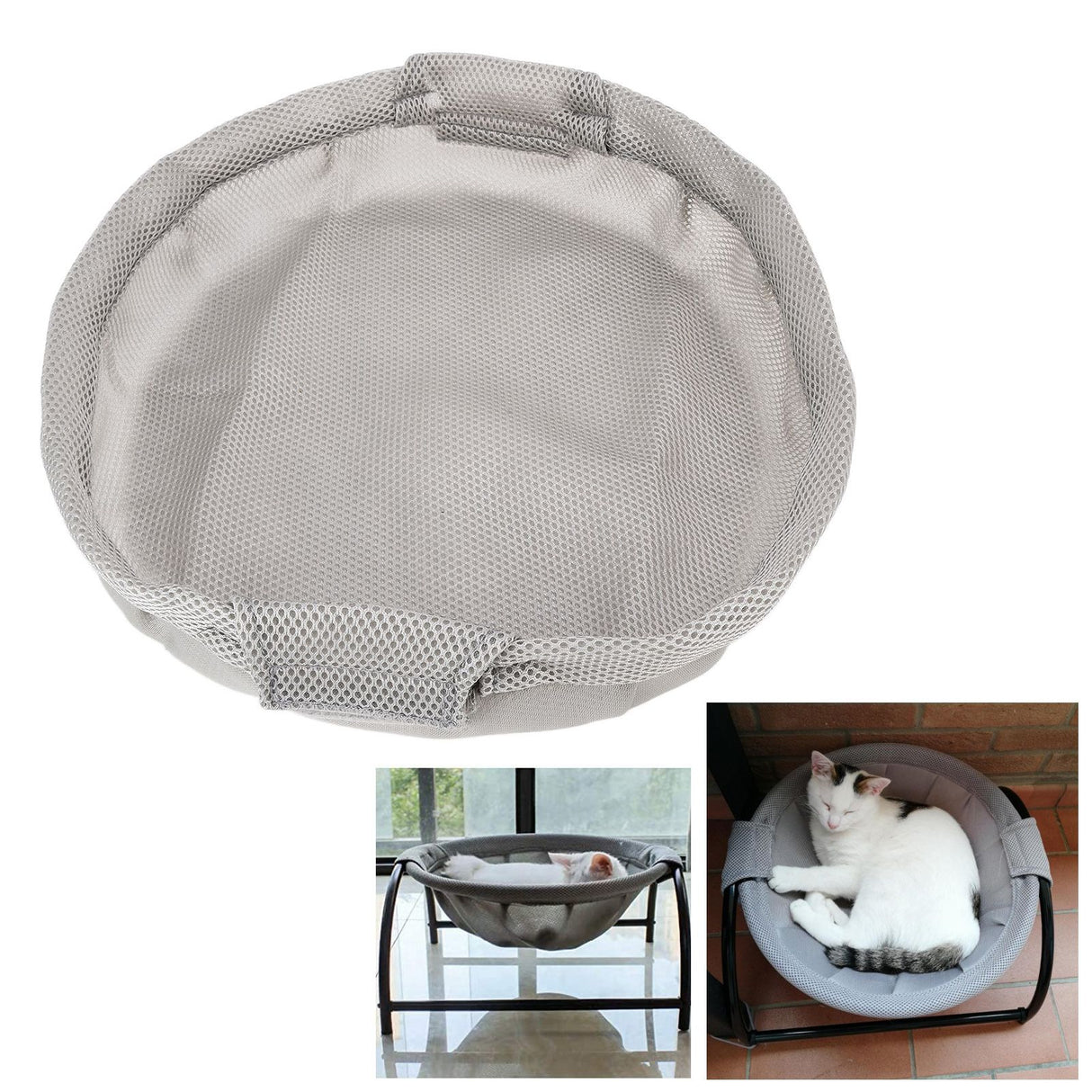Detachable Cat Hammock Washable Breathable Pet Hanging Bed House for Home Living RoomGrey
