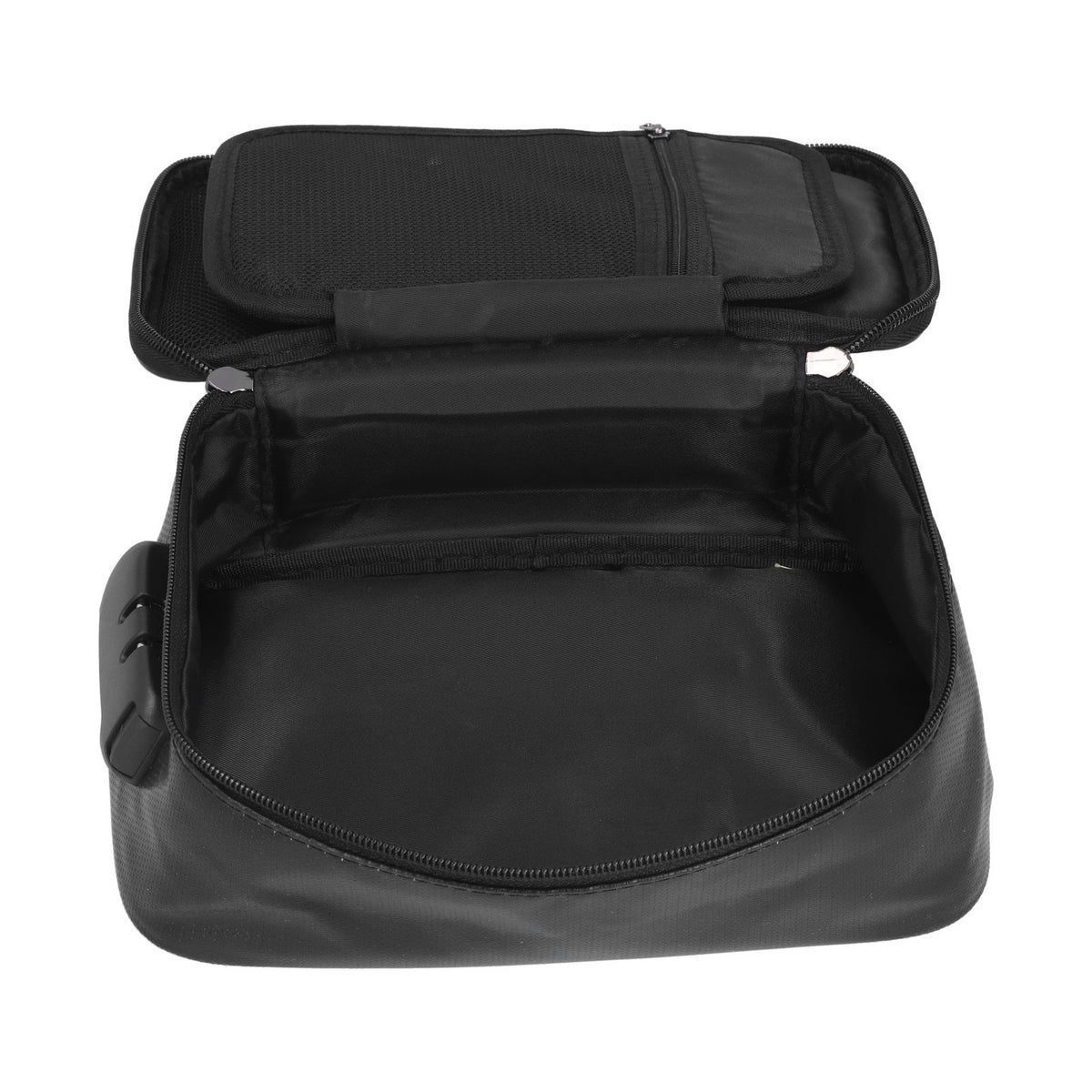 Certificate Storage Bag with Lock Waterproof Fireproof Document Bag File Organizer Bag Passport Money Storage CaseBlack