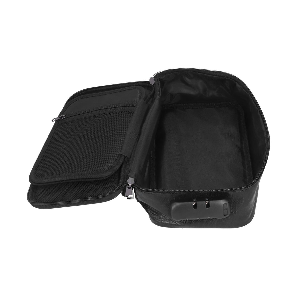 Certificate Storage Bag with Lock Waterproof Fireproof Document Bag File Organizer Bag Passport Money Storage CaseBlack