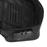 Certificate Storage Bag with Lock Waterproof Fireproof Document Bag File Organizer Bag Passport Money Storage CaseBlack