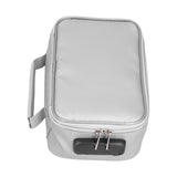 Certificate Storage Bag with Lock Waterproof Fireproof Document Bag File Organizer Bag Passport Money Storage CaseSilver - Top-Down View