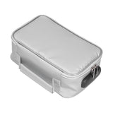 Certificate Storage Bag with Lock Waterproof Fireproof Document Bag File Organizer Bag Passport Money Storage CaseSilver - 45-Degree Angle