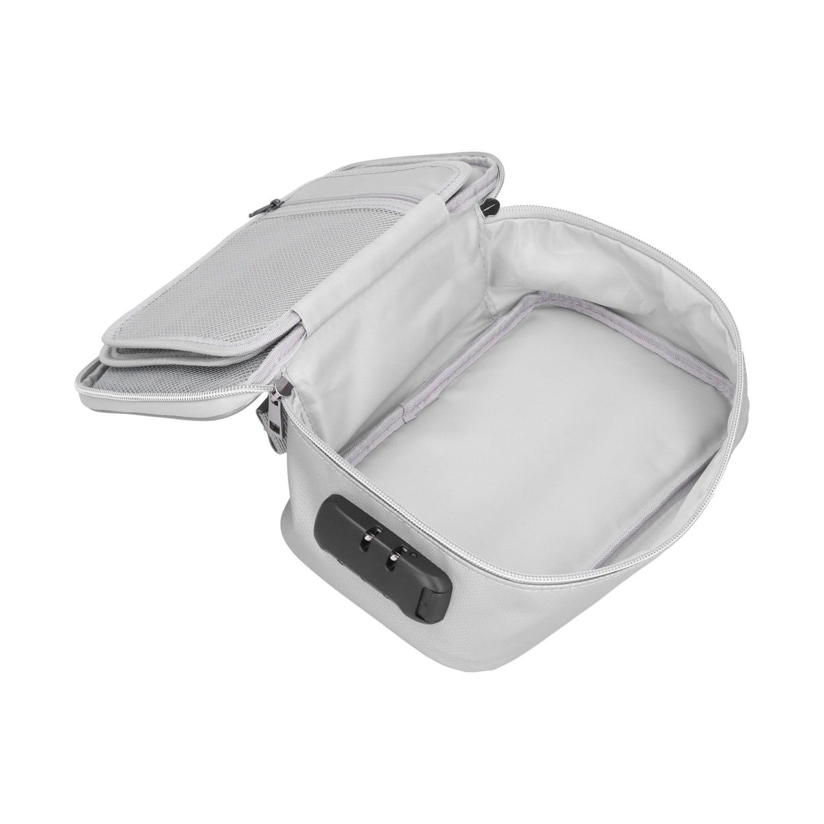 Certificate Storage Bag with Lock Waterproof Fireproof Document Bag File Organizer Bag Passport Money Storage CaseSilver