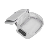 Certificate Storage Bag with Lock Waterproof Fireproof Document Bag File Organizer Bag Passport Money Storage CaseSilver - Close-Up Angle