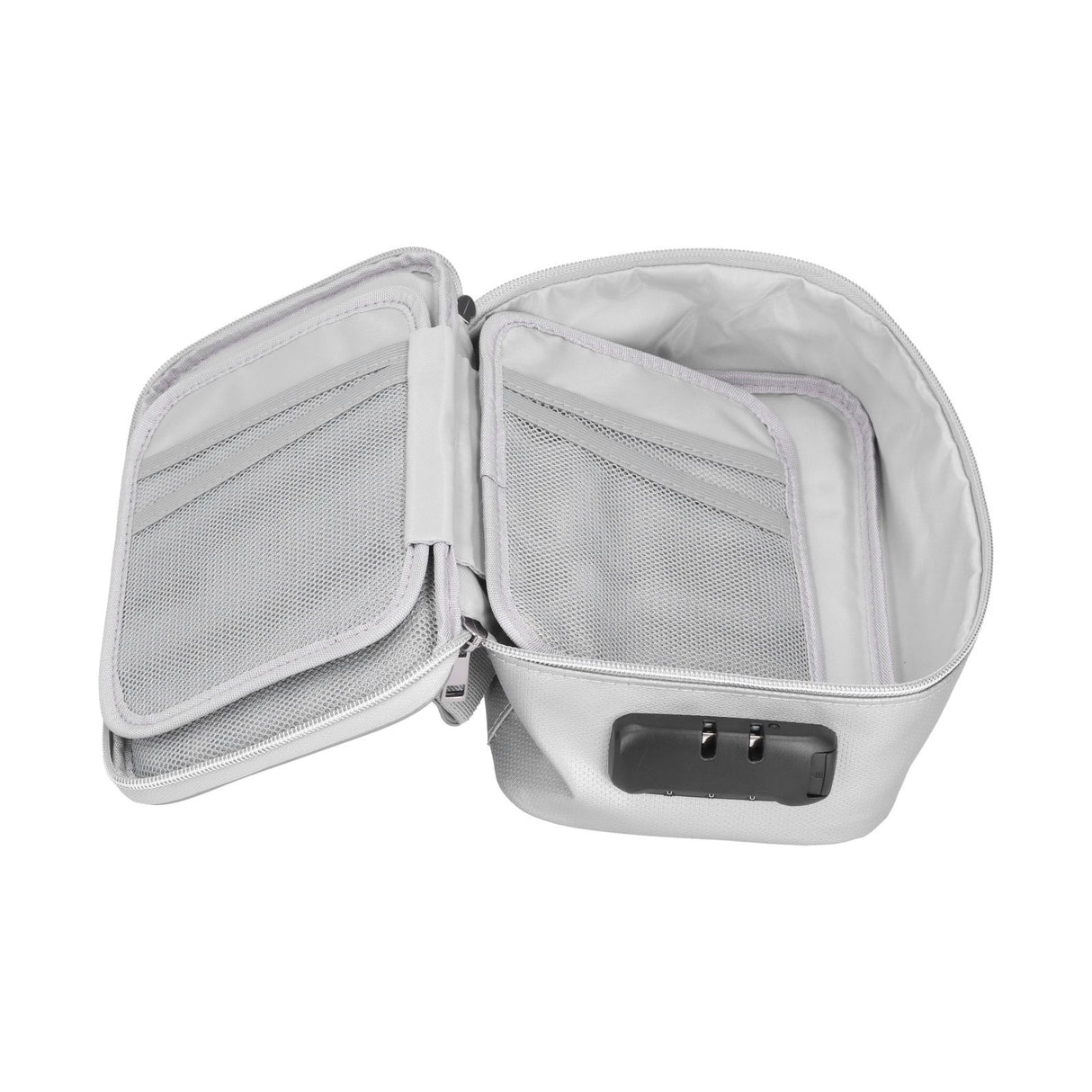 Certificate Storage Bag with Lock Waterproof Fireproof Document Bag File Organizer Bag Passport Money Storage CaseSilver