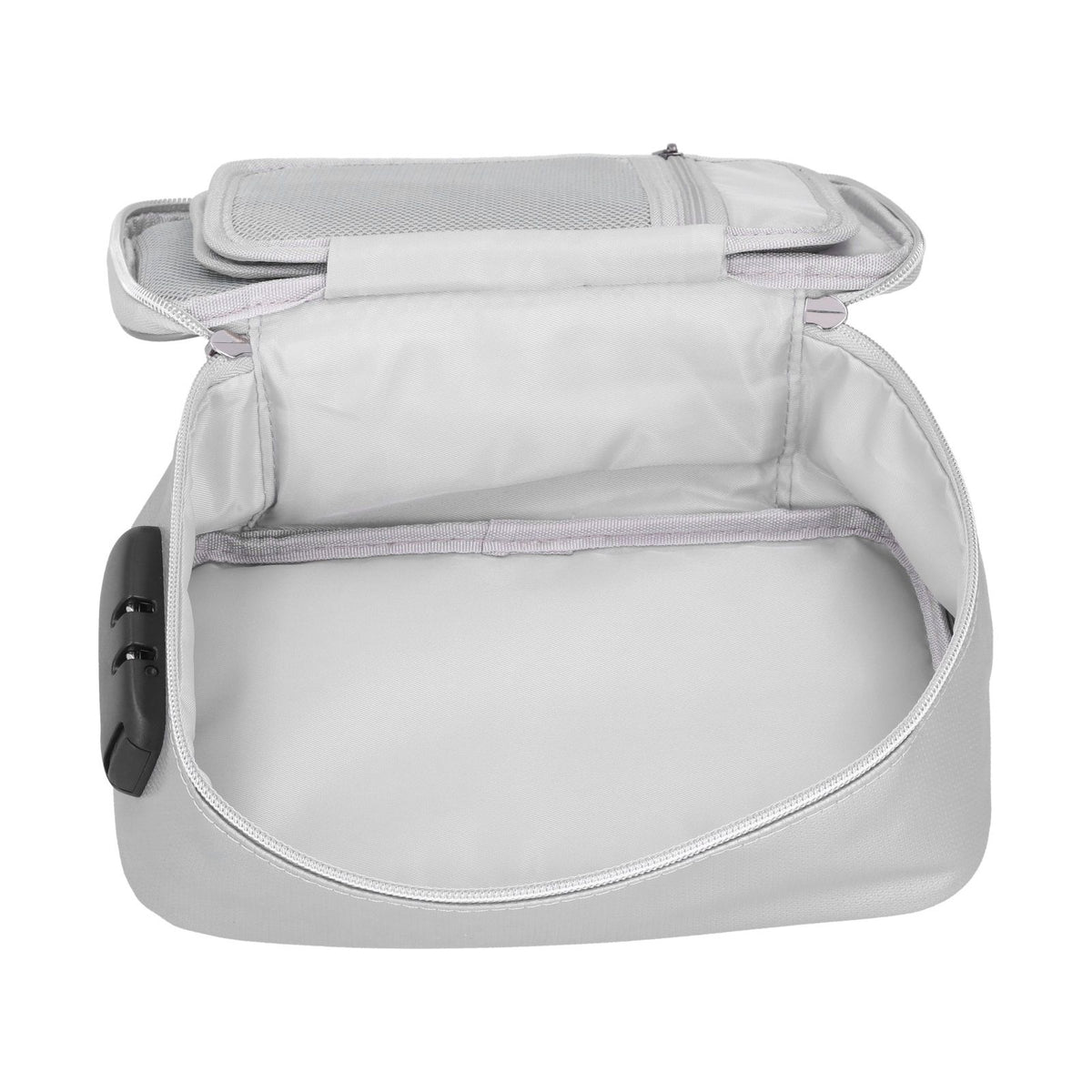 Certificate Storage Bag with Lock Waterproof Fireproof Document Bag File Organizer Bag Passport Money Storage CaseSilver