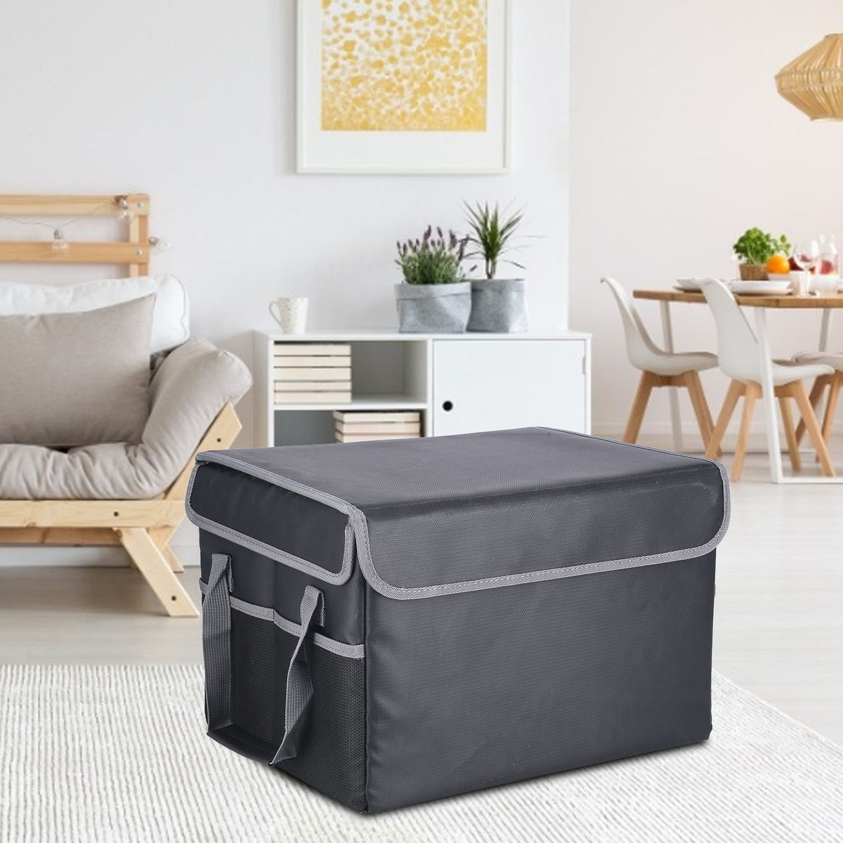 File Organizer Fireproof Waterproof Anti Static Foldable File Cabinet with Handle for Home School Office