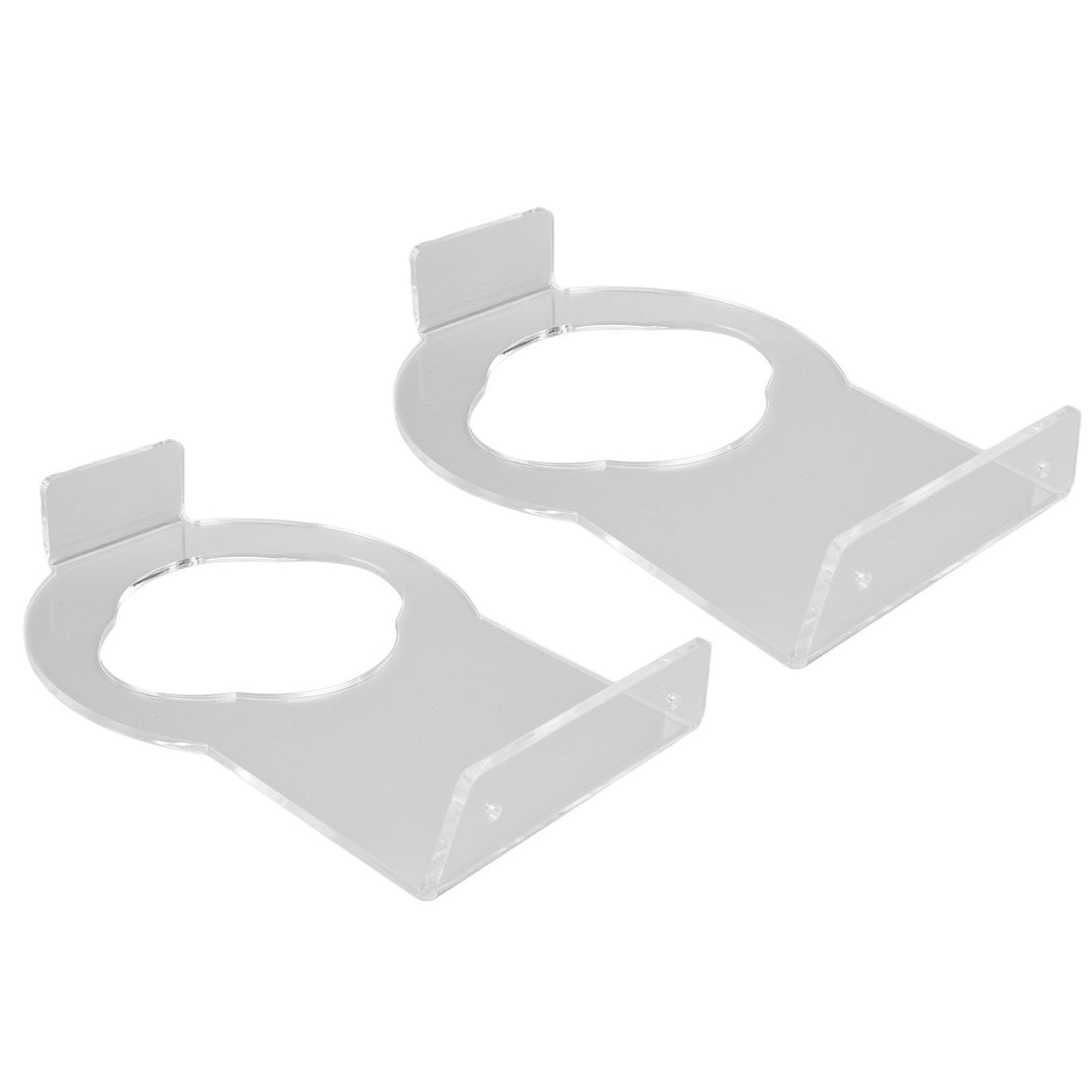 2Pcs Basketball Rack Acrylic Lightweight Small Stable Ball Wall Mount for Home Shop GymnasiumTransparent