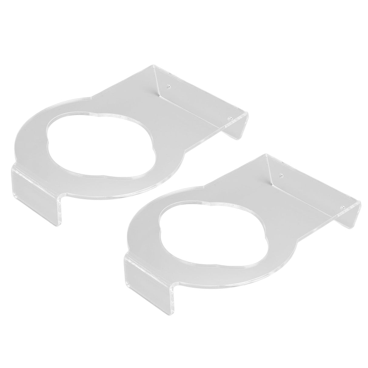 2Pcs Basketball Rack Acrylic Lightweight Small Stable Ball Wall Mount for Home Shop GymnasiumTransparent