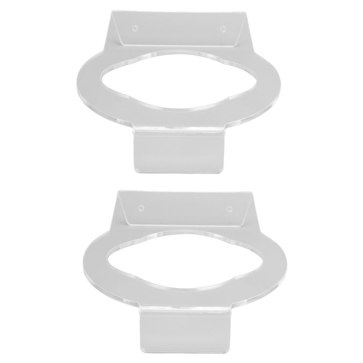 2Pcs Basketball Rack Acrylic Lightweight Small Stable Ball Wall Mount for Home Shop GymnasiumTransparent