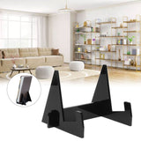 Acrylic Book Display Stand Book Holder Bookrack Bookshelf Office Bookcase for Kitchen HomeBlack - Extra Image