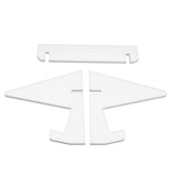 Acrylic Book Display Stand Book Holder Bookrack Bookshelf Office Bookcase for Kitchen HomeWhite - Front View