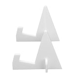 Acrylic Book Display Stand Book Holder Bookrack Bookshelf Office Bookcase for Kitchen HomeWhite - 45-Degree Angle