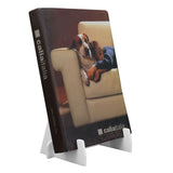 Acrylic Book Display Stand Book Holder Bookrack Bookshelf Office Bookcase for Kitchen HomeWhite - Extra Image