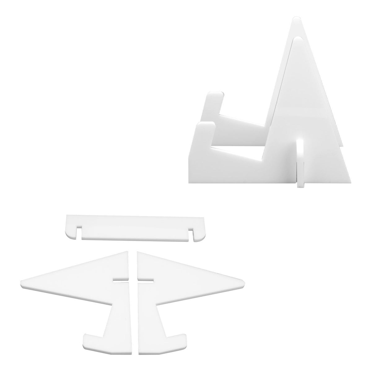 Acrylic Book Display Stand Book Holder Bookrack Bookshelf Office Bookcase for Kitchen HomeWhite
