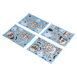 4Pcs Halloween Skull Pattern Wall Sticker Decorative Wall Decal for Living Room Bedroom - Side View