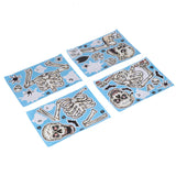 4Pcs Halloween Skull Pattern Wall Sticker Decorative Wall Decal for Living Room Bedroom - Extra Image