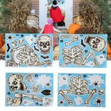 4Pcs Halloween Skull Pattern Wall Sticker Decorative Wall Decal for Living Room Bedroom - Extra Image